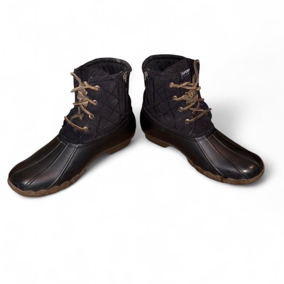Sperry Navy Blue and Tan Waterproof Boots - Picture 2 of 6